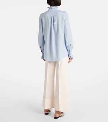 Broderie anglaise linen shirt | Valentino