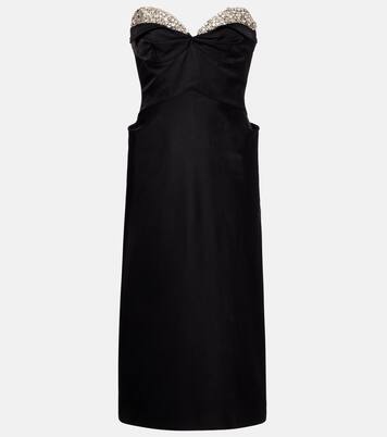 Embellished satin midi dress | McQueen