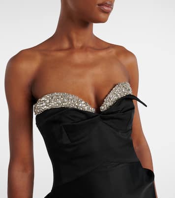 Embellished satin midi dress | McQueen