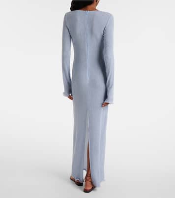 Floral-appliqué ruffled maxi dress | Magda Butrym