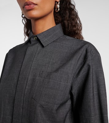 Prince of Wales check wool shirt | Sacai
