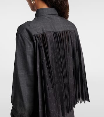 Prince of Wales check wool shirt | Sacai