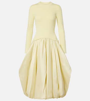 Izzy strapless taffeta midi dress | Simkhai
