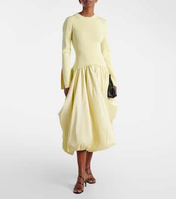 Izzy strapless taffeta midi dress | Simkhai
