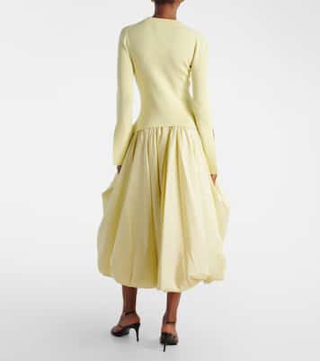 Izzy strapless taffeta midi dress | Simkhai