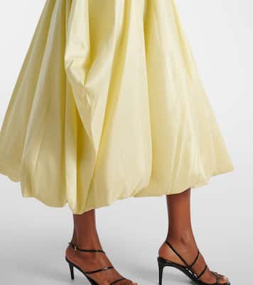 Izzy strapless taffeta midi dress | Simkhai
