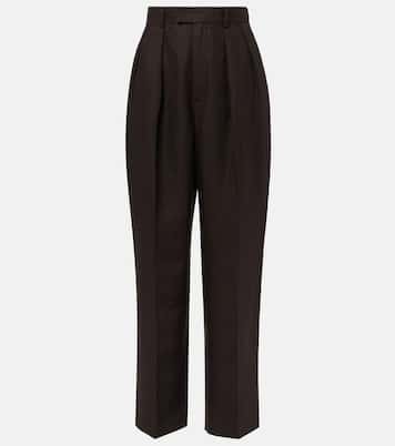 Gerade High-Rise-Hose aus Leinen | Loro Piana