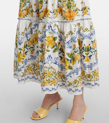 Printed cotton midi dress | Farm Rio