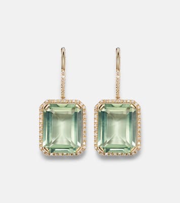 Boucles d’oreilles Portrait en or 18 ct, améthystes et diamants | Shay Jewelry