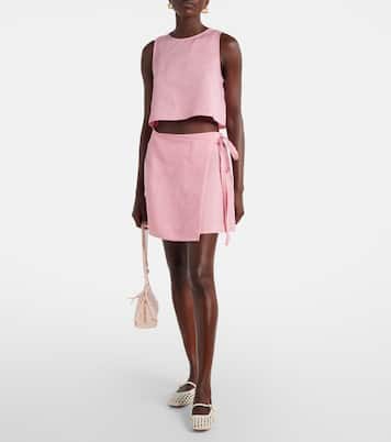 Kobe linen crop top | Asceno