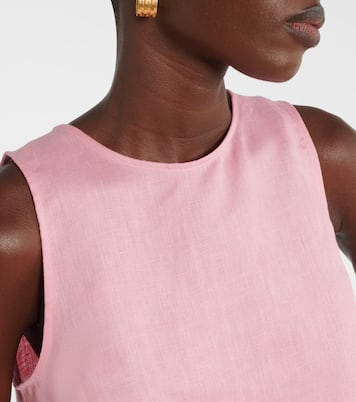 Kobe linen crop top | Asceno