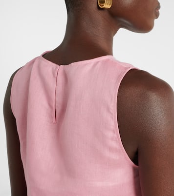 Kobe linen crop top | Asceno