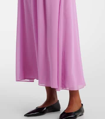 Pineta silk georgette maxi dress | Max Mara