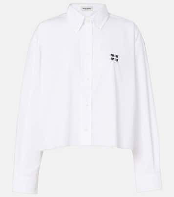 Cotton poplin shirt | Miu Miu