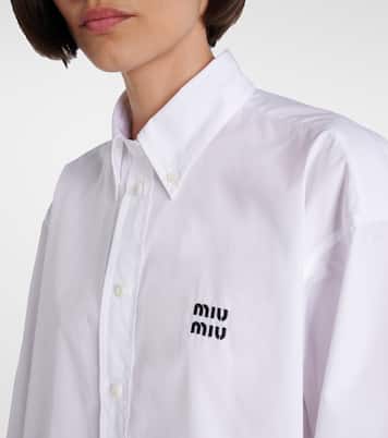 Cotton poplin shirt | Miu Miu