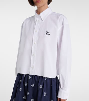 Cotton poplin shirt | Miu Miu