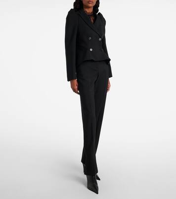 Pantalones de traje de gabardina de lana | McQueen