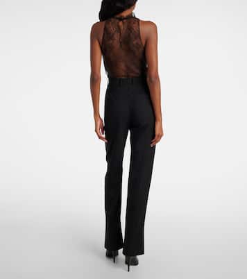 Pantalones de traje de gabardina de lana | McQueen