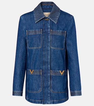 VGold denim field jacket | Valentino