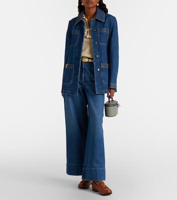 VGold denim field jacket | Valentino