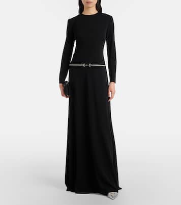 Horsebit embellished jersey maxi dress | Gucci