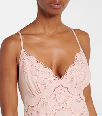 Embroidered linen slip dress | Farm Rio