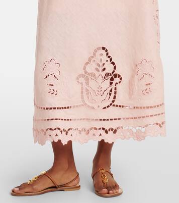 Embroidered linen slip dress | Farm Rio