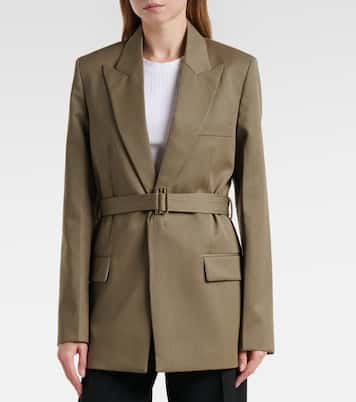 Belted wool-blend blazer | Victoria Beckham