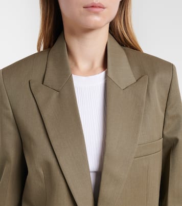 Belted wool-blend blazer | Victoria Beckham