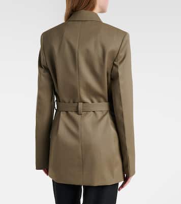Belted wool-blend blazer | Victoria Beckham