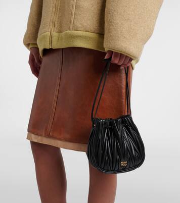 Leather clutch | Miu Miu