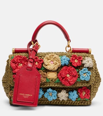 My Sicily Mini raffia-effect top-handle bag | Dolce&Gabbana
