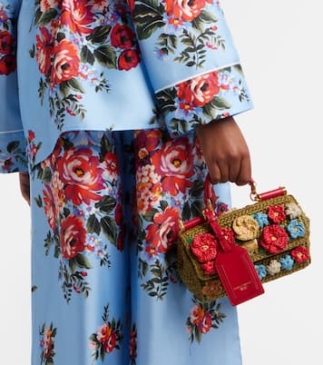 My Sicily Mini raffia-effect top-handle bag | Dolce&Gabbana