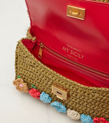 My Sicily Mini raffia-effect top-handle bag | Dolce&Gabbana