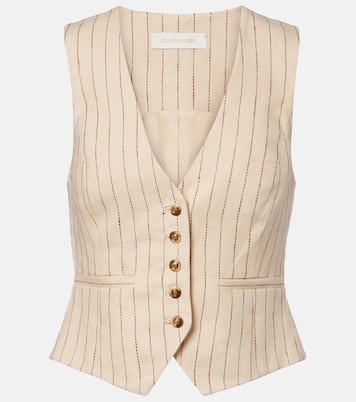 Striped linen vest | Zimmermann