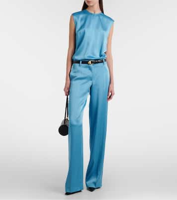 Satin wide-leg pants | Stella McCartney
