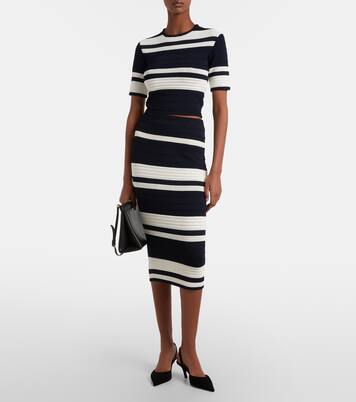 Jupe crayon rayée | Ralph Lauren Collection