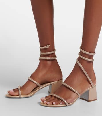 Sandalen Cleo aus Satin mit Kristallen | Rene Caovilla
