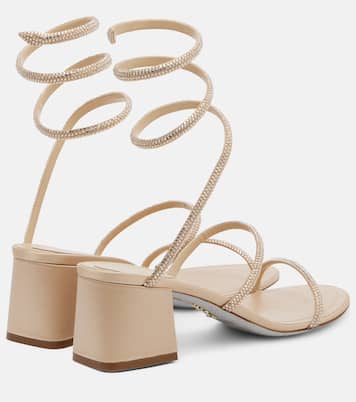 Sandalen Cleo aus Satin mit Kristallen | Rene Caovilla