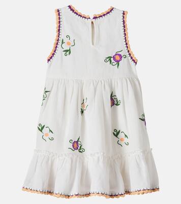 Embroidered linen and cotton dress | Stella McCartney Kids