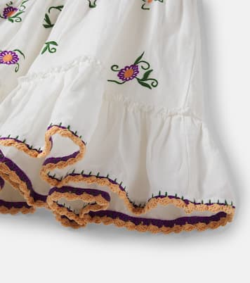 Embroidered linen and cotton dress | Stella McCartney Kids