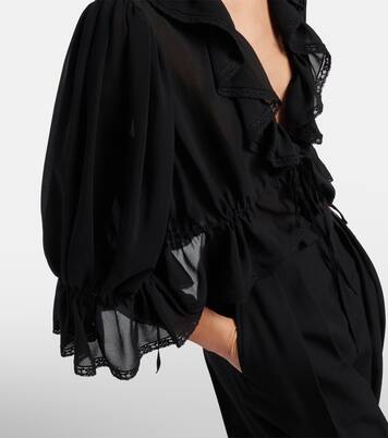 Ruffled silk blouse | Chloé