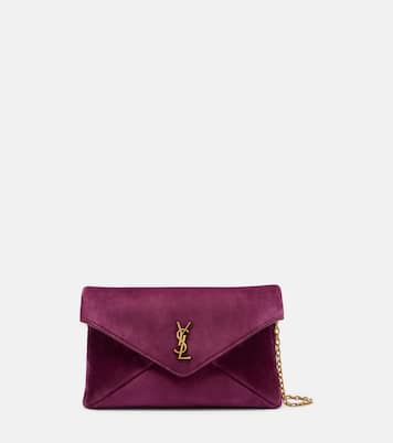 Schultertasche Cassandre Small aus Veloursleder | Saint Laurent