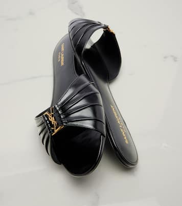Cassandre leather slides | Saint Laurent