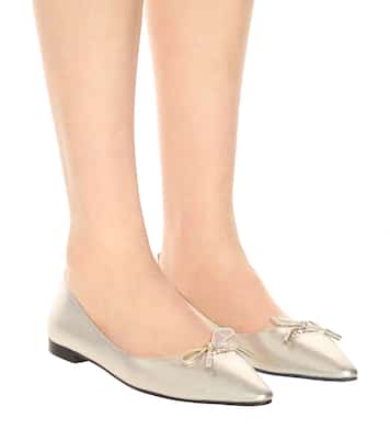 Ballerine in pelle saffiano | Prada