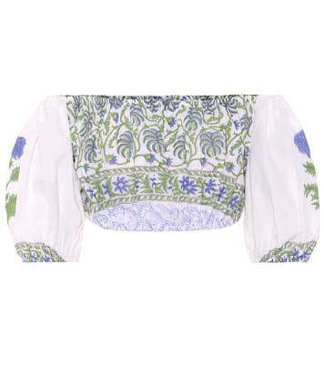 Off-the-shoulder cotton crop top | Juliet Dunn