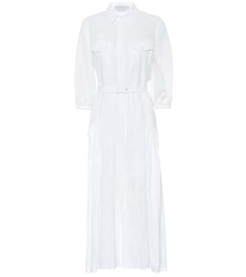 Robe midi chemise Woodward en lin | Gabriela Hearst