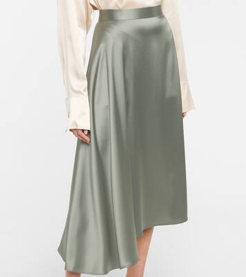 Falda lencera midi Merel asimétrica | Deveaux New York
