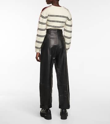High-rise leather pants | Marni