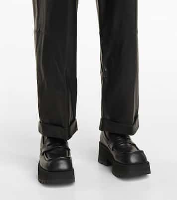 High-rise leather pants | Marni